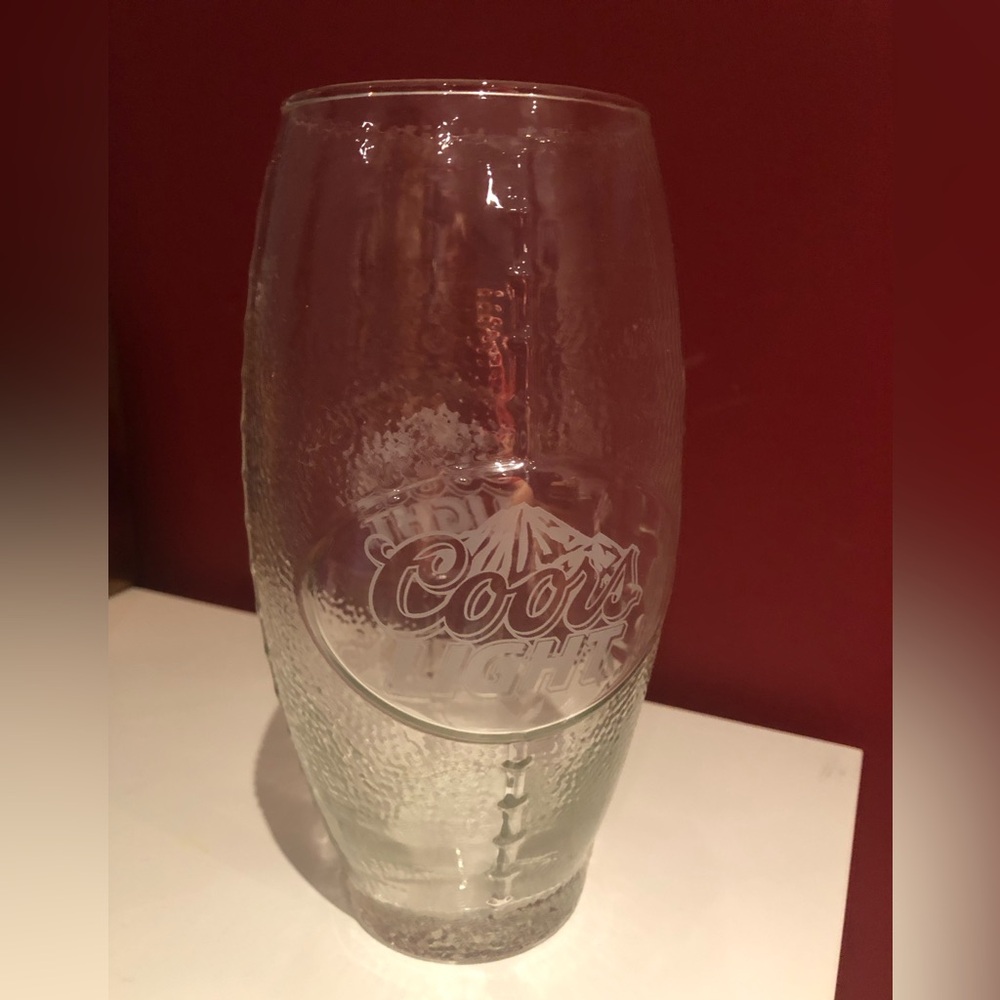 3/$20 Coors Light Football Shaped Beer Glass